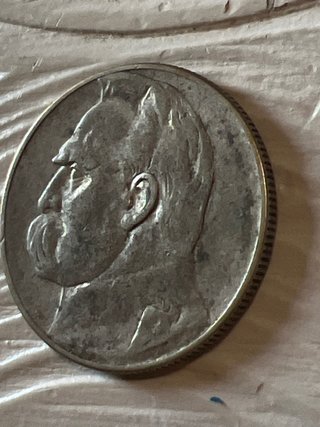 Moneta Argento 5 Zlotych Pilsudski Polonia