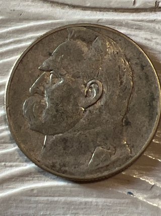 Moneta Argento 5 Zlotych Pilsudski Polonia