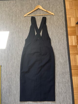 Vestido Pichi Midi Vintage Negro - Talla 40