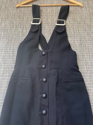Vestido Pichi Midi Vintage Negro - Talla 40