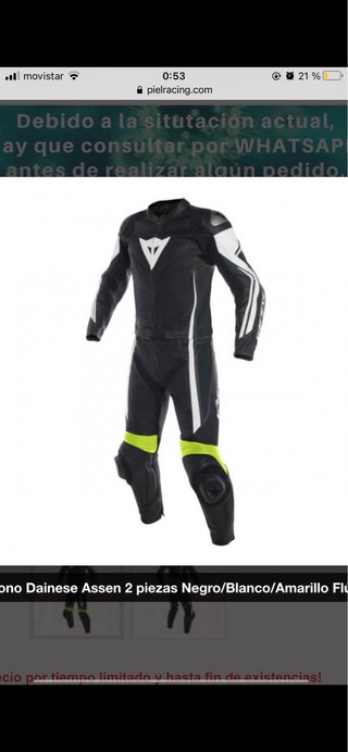 Mono Dainese Assen (altura 1,75) talla 48