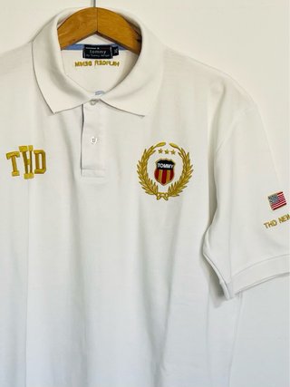 Tommy by Tommy Hilfiger embroidered polo XL white