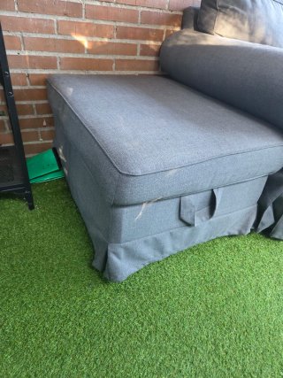 Sofa 3 plazas + reposapies IKEA