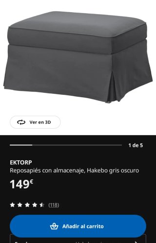 Sofa 3 plazas + reposapies IKEA