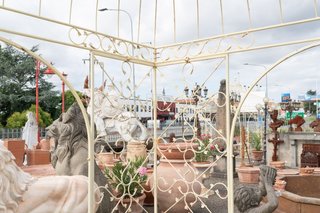 Gazebo in ferro L400XPR400XH365 CM · Tende