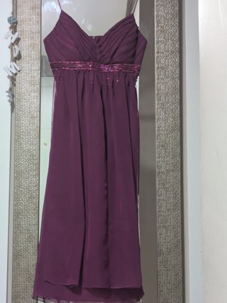 Vestido de fiesta corto color morado / buganvilla