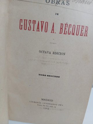 Gustavo A. Becquer.edicion 1915