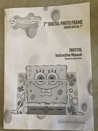 Marco de fotos digital. Bob esponja