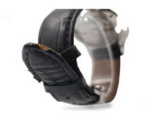 RELOJ AUTOMÁTICO BG AUTOMATIC ESFERA BLANCA CORREA NEGRA CUERO