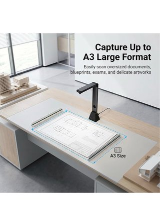 Scanner Documenti A3 22MP: OCR 130 Lingue Fotocame