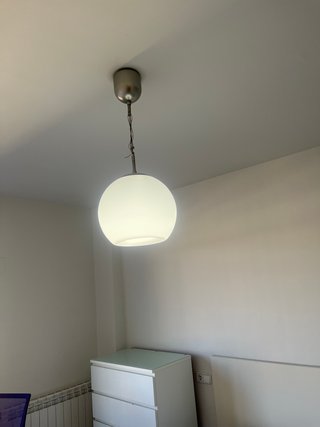 Lampara de techo ikea blanco niquelado