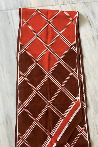 Pañuelo twilly Missoni vintage marron y naranja