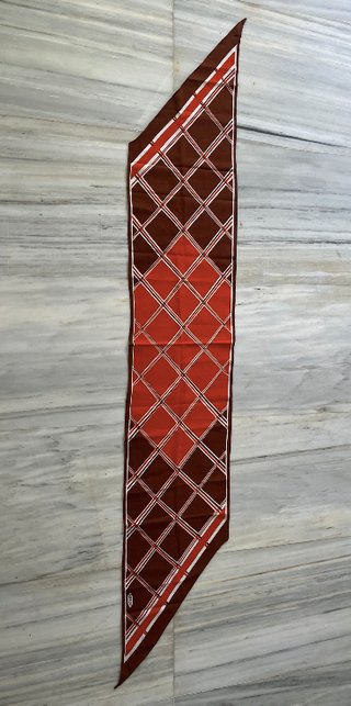 Pañuelo twilly Missoni vintage marron y naranja