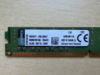 Memoria RAM Kingston 8 GB DDR3 1600 MHz
