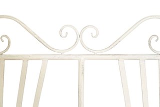 Divanetto panchina Liberty in ferro finitura bianc