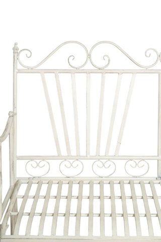 Divanetto panchina Liberty in ferro finitura bianc