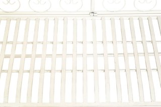 Divanetto panchina Liberty in ferro finitura bianc