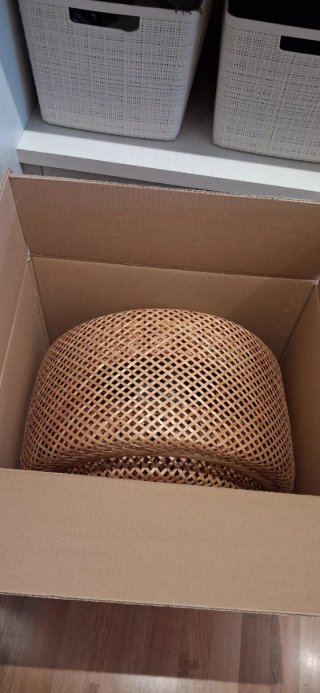Lámpara grande bambú ikea