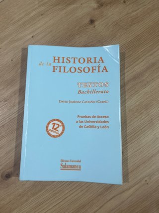Historia de la filosofía textos : bachillerato
