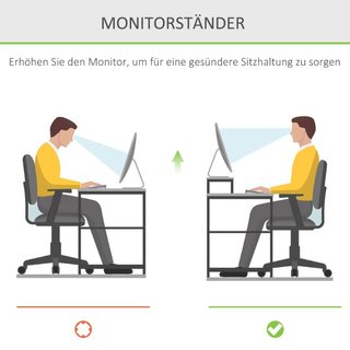 Soporte para monitor con cajón Elevador de pantall
