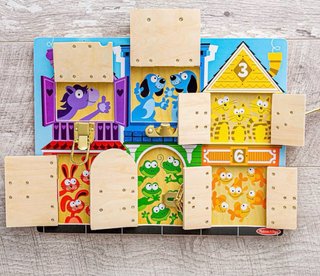 Tablero de cerraduras montessori Madera