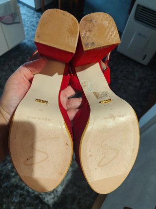 Sandalias de tacón y plataforma rojas – talla 39