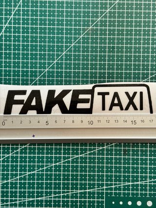 Pegatina Fake Taxi Vinilo Negro