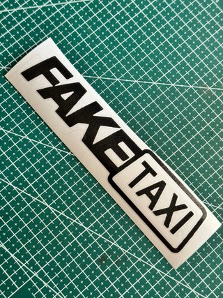 Pegatina Fake Taxi Vinilo Negro