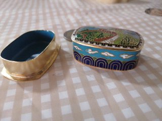 Cajita pastillero esmalte cloisonne