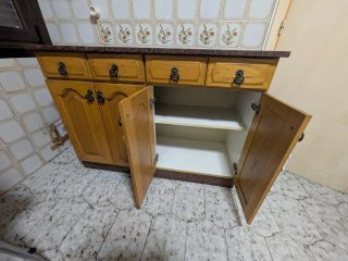 Pack muebles cocina madera color marron