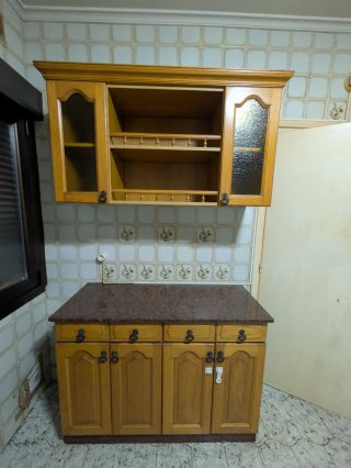 Pack muebles cocina madera color marron