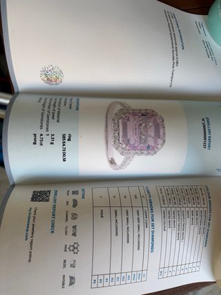 Kunzita rosada natural diamante certificado HRD