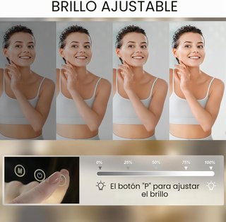 Espejo Tocador Grande led regulable 58x43cm