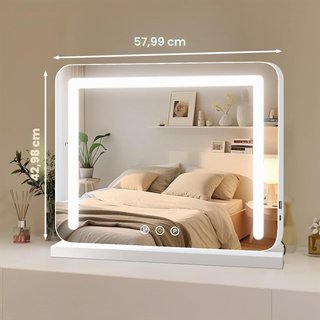 Espejo Tocador Grande led regulable 58x43cm