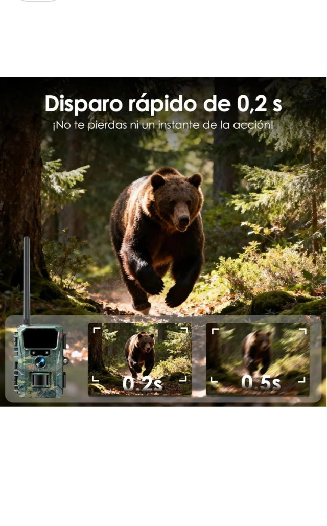 WOLFANG Cámara de Caza 4G, Cámara Fototrampeo