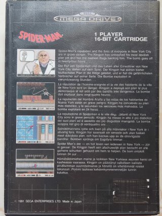 Juego Completo Spider-Man PAL Sega Mega Drive