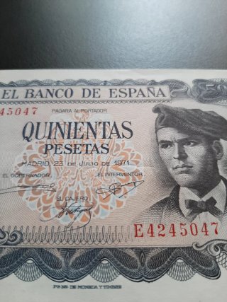 BILLETE DE 500 PESETAS DE 1971