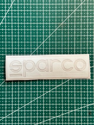 Pegatina Sparco Vinilo Blanco