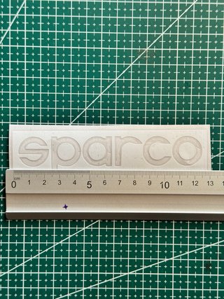 Pegatina Sparco Vinilo Blanco