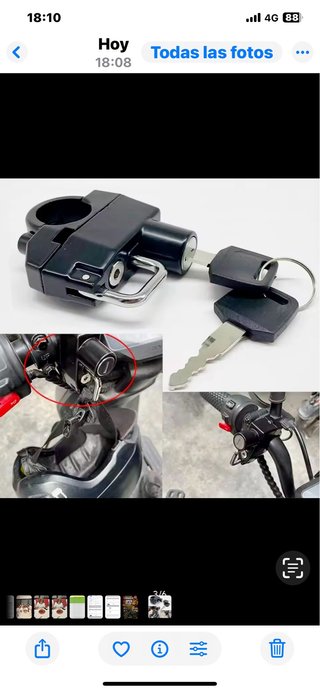 Candado para cascos de moto para harley y  todas