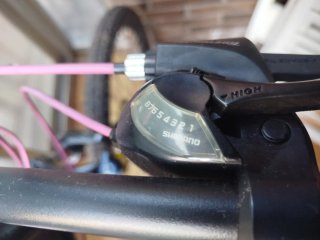 Bicicleta wolfbike negra y rosa
