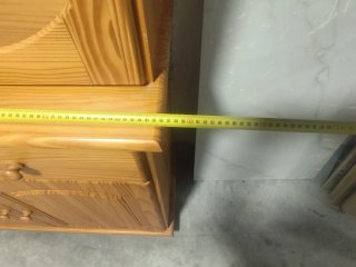 Mueble salón / librería. Madera de pino.