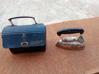 Plancha antigua calor con funda
