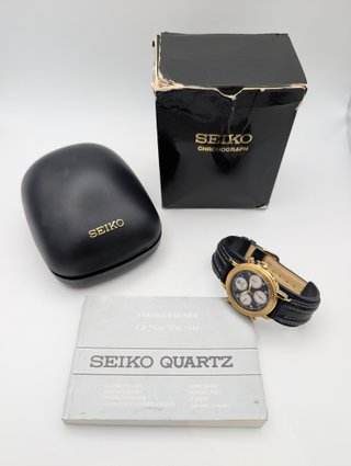 Seiko 7t34-8A00 NOS – Full Set – 1989 – Panda Dial