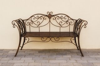 Divanetto panchina Liberty in ferro con finitura b