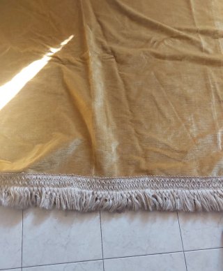 Colcha de terciopelo 220x220 con 2 cortinas vintag