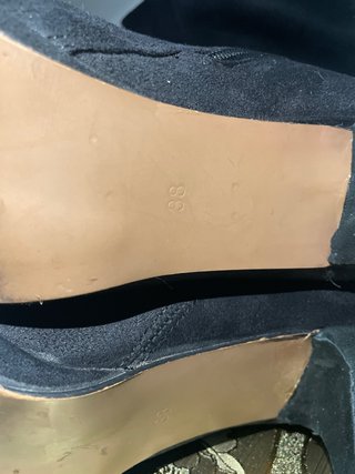 Botas altas negras de tacón - Talla 38 marca sessi
