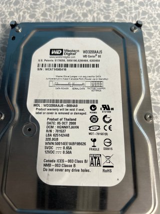 Disco duro WD 320Gb