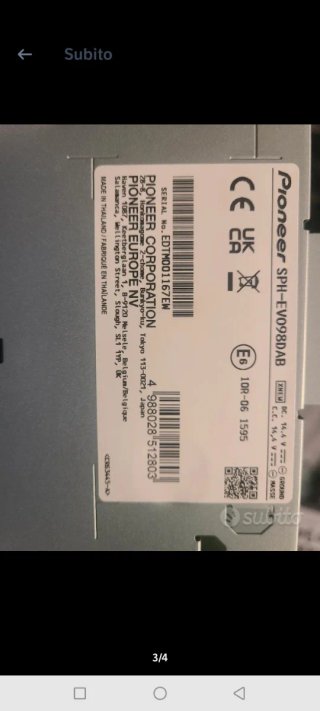 Pioneer SPH-EVO98DAB-D8t2