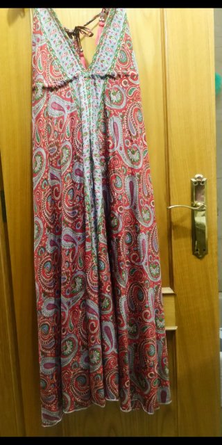 Vestido largo India ,t-Unica